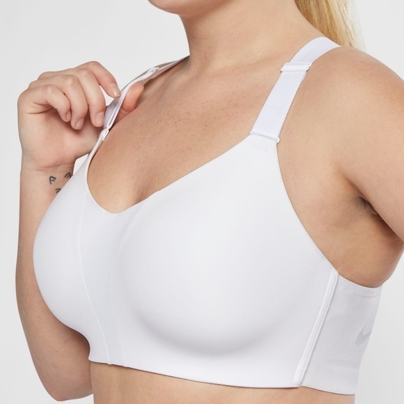 Nike High Support Rival Plus Size White Bra - Picture 3 of 10